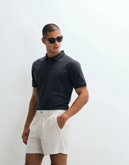 Мужская рубашка-поло Abercrombie & Fitch YPB, черная