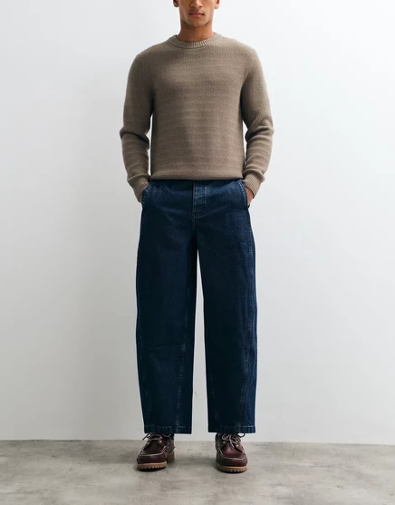 Мужские джинсы ASOS Design Barrel темно-синие