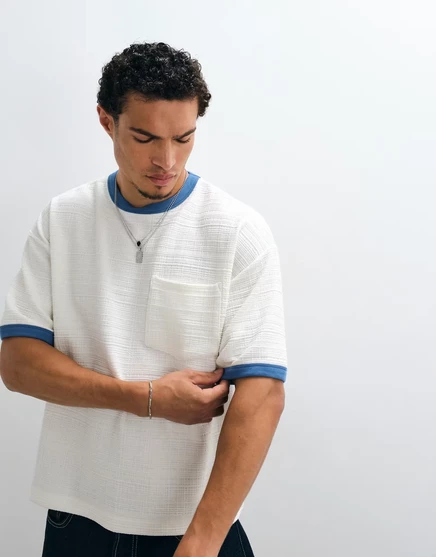 Мужская футболка ASOS Design оверсайз с карманом, белая