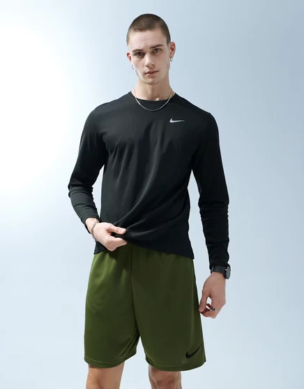 Мужской лонгслив Nike Running Miler Dri-FIT, черный