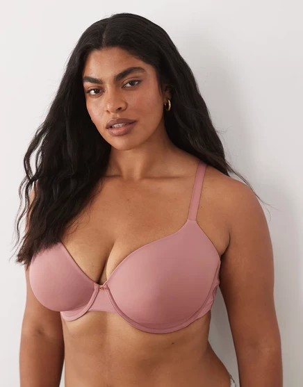 Женский формованный бюстгальтер ASOS Curve T-shirt с подвеской, норковый