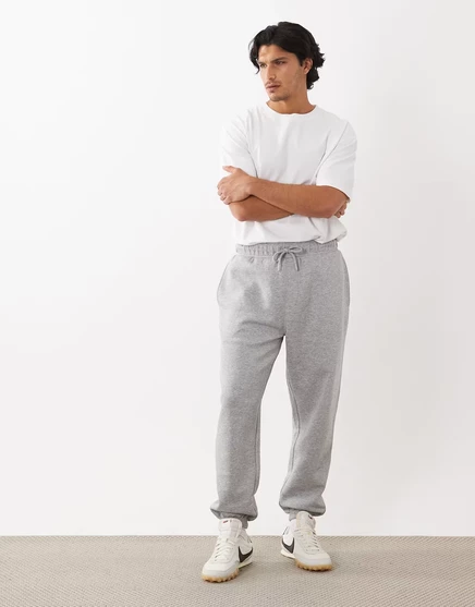 Мужские брюки ASOS Design Essential зауженные, серый меланж