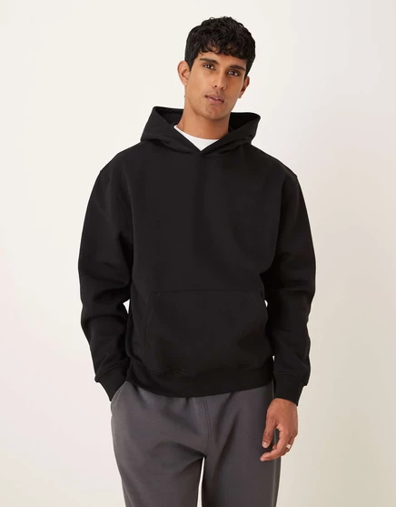 Толстовка ASOS DESIGN essential с капюшоном черного цвета black