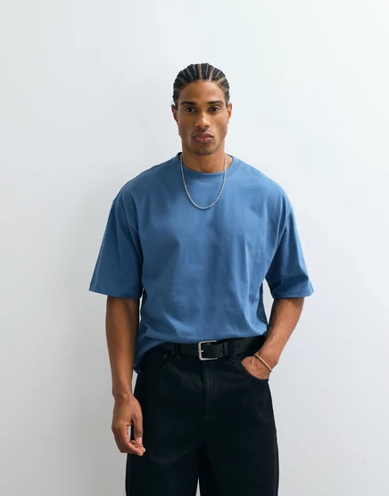 Мужская футболка ASOS Design Essentials оверсайз, лазурная