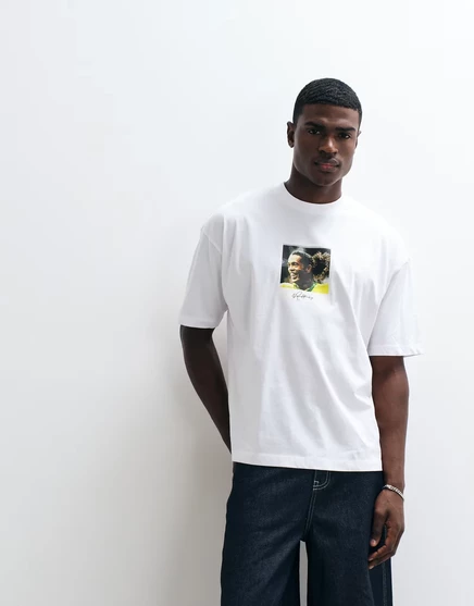 Мужская оверсайз футболка ASOS Design Ronaldinho, белая
