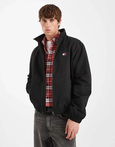 Мужская куртка Tommy Jeans с логотипом на груди, черная