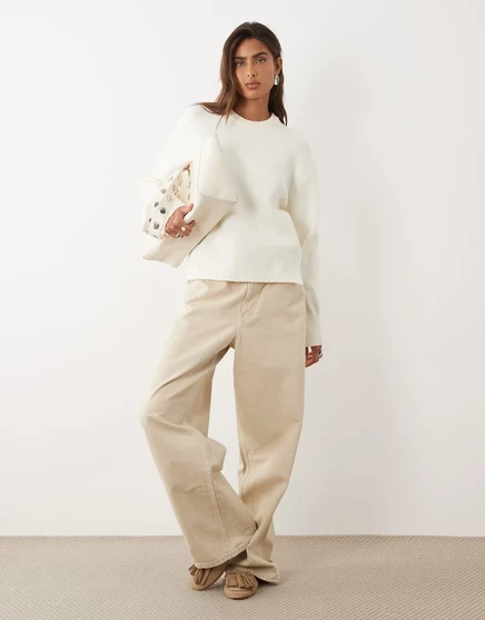 Женский свитер ASOS Design свободного кроя, кремовый