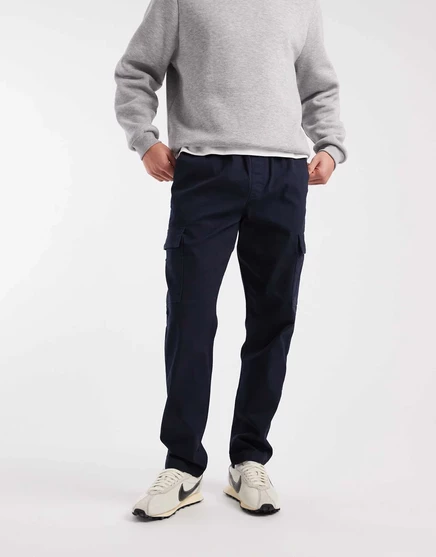 Облегающие брюки-карго ASOS DESIGN темно-синего цвета navy