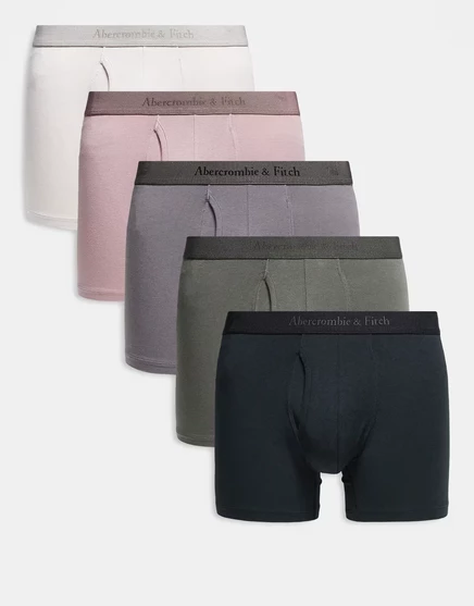 Мужские боксер-брифы Abercrombie & Fitch, 5 шт., черные