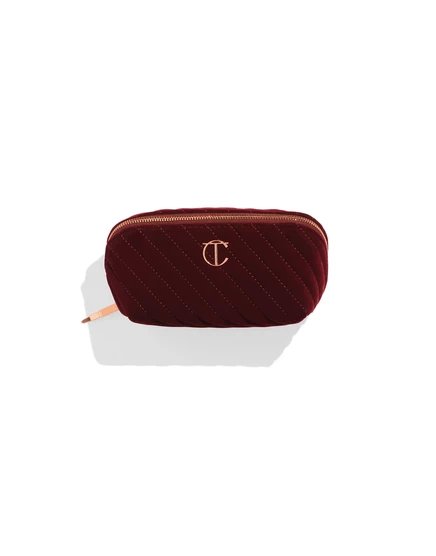 Бархатная косметичка-органайзер Charlotte Tilbury - Средний размер red