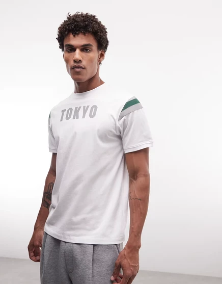 Мужская футболка ASOS Design с принтом Tokyo, белая