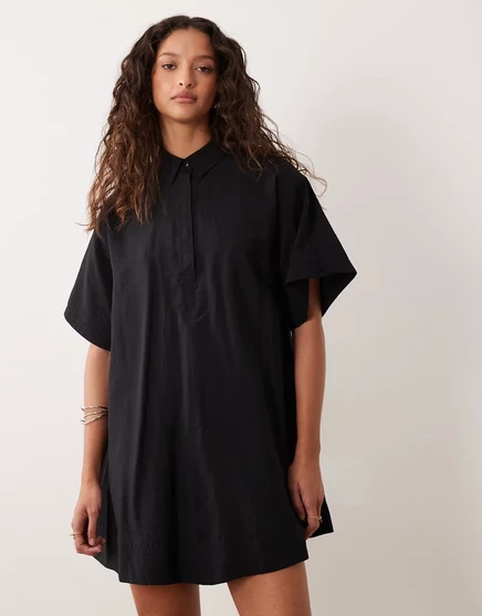 Женское мини-платье ASOS Design свободного кроя, чёрное
