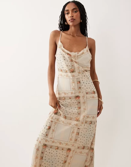 Женское платье Miss Selfridge миди с драпировкой, цветочный