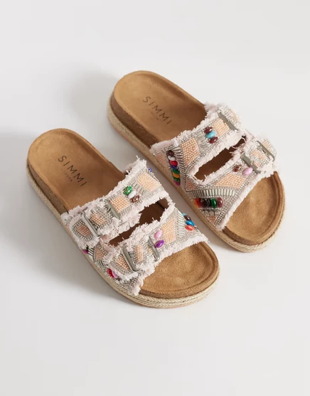 Женские сандалии SIMMI London Mayha с бисером, розовые