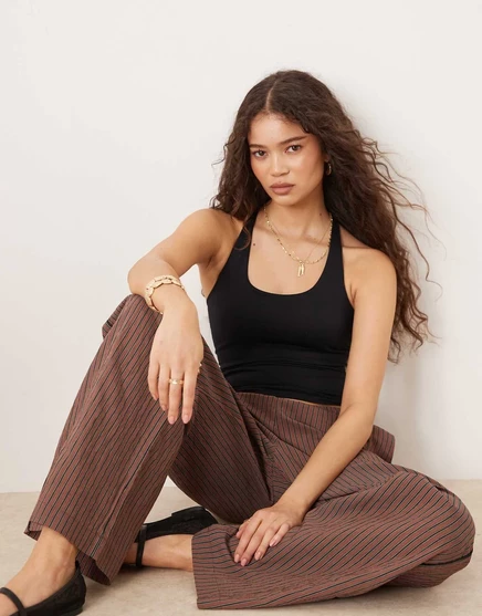 Черная спортивная майка Free People clean lines racerback black