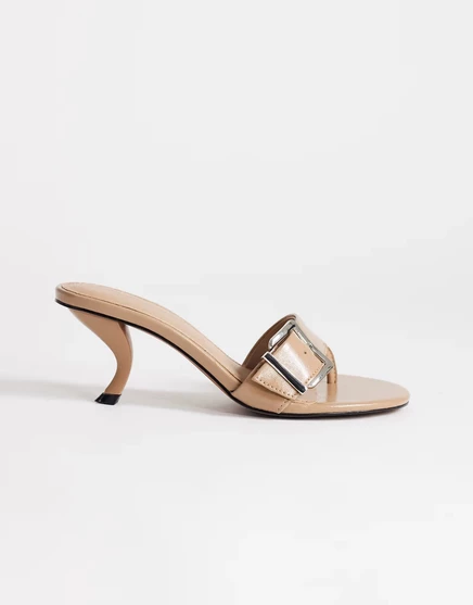 Женские мюли Topshop Nadine с пряжкой, бежевые