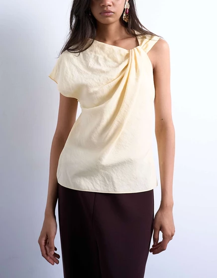 Топ из пахты с узелками из сверхмягкой меди от Topshop buttermilk