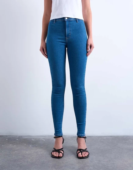 Голубые джинсы Topshop Joni vintage blue