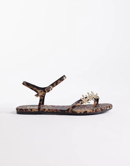 Женские сандалии Public Desire Elina широкие, леопардовые