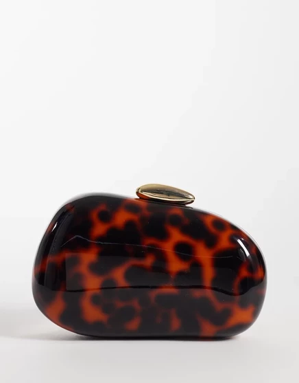 Женский клатч True Decadence, коричневый черепаховый