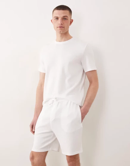 Шорты BOSS Bodywear waffle lounge белого цвета - часть комплекта white