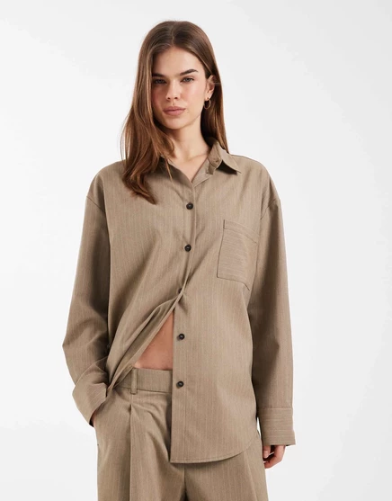 Женская рубашка ASOS Design в полоску, свободного кроя