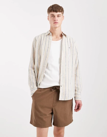 Мужские шорты Tommy Jeans Linen Blend, коричневые