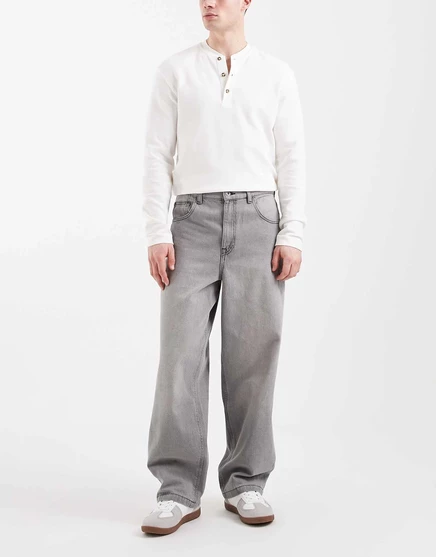 Мужские джинсы ASOS Design Loose Straight, серо-выбеленные