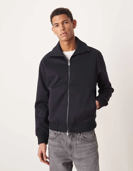 Темно-синяя толстовка Mango на молнии navy