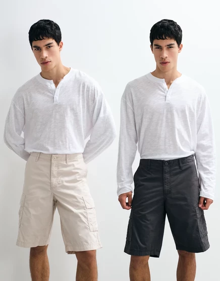 Мужские шорты Jack & Jones 2 шт. карго, кремовые и асфальтовые