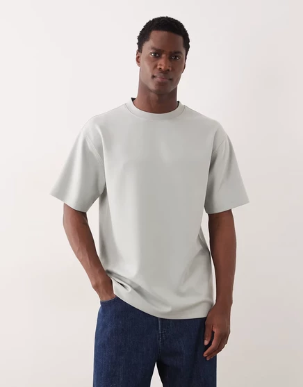 Мужская футболка ASOS Design свободного кроя, серо-зеленая