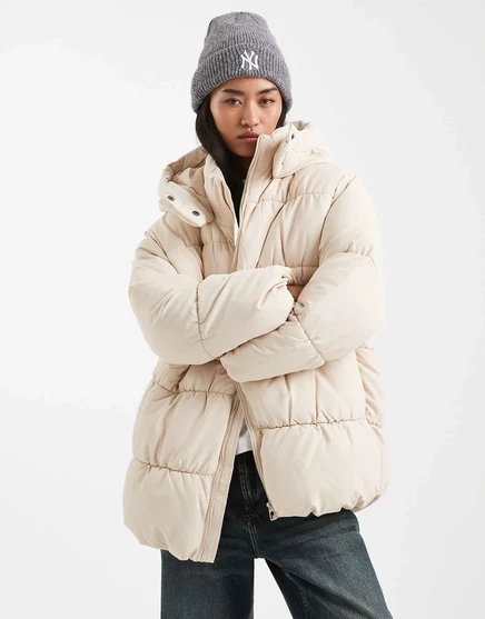 Женское пальто Vero Moda Luxe стеганое, овсяное