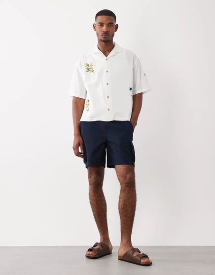 Мужские карго-шорты ASOS Design укороченные, синие