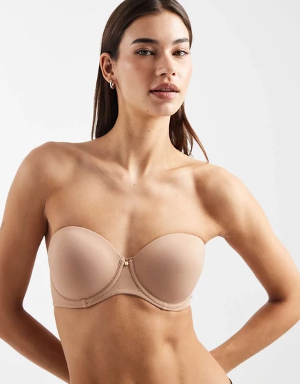 Формованный бюстгальтер ASOS DESIGN multiway без бретелек бежевого цвета beige