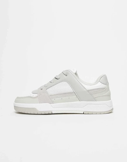 Кроссовки ASOS DESIGN с многослойными вставками белого и серого цветов white/gray