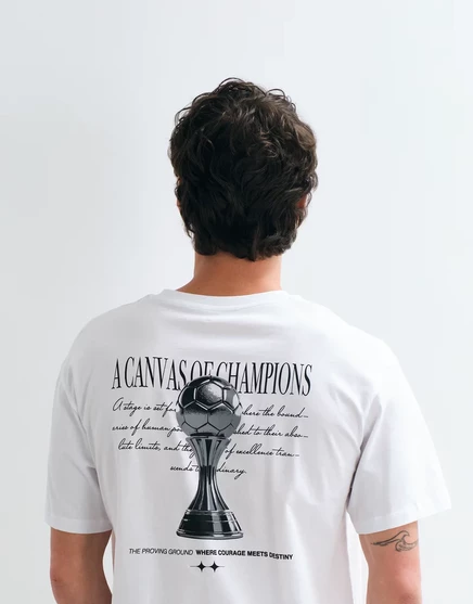 Мужская футболка Jack & Jones Champions с принтом, белая