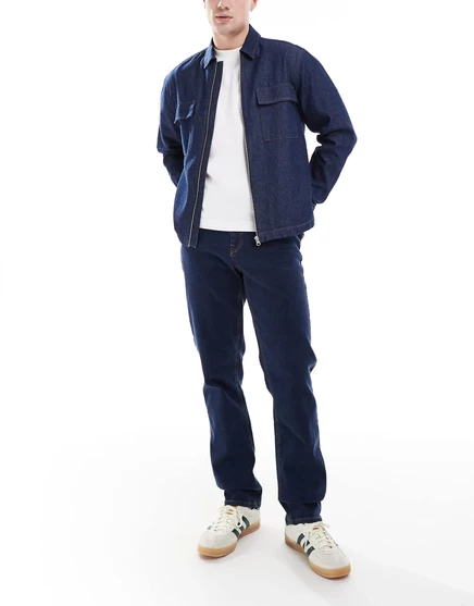 Зауженные джинсы-стрейч ASOS DESIGN цвета индиго indigo