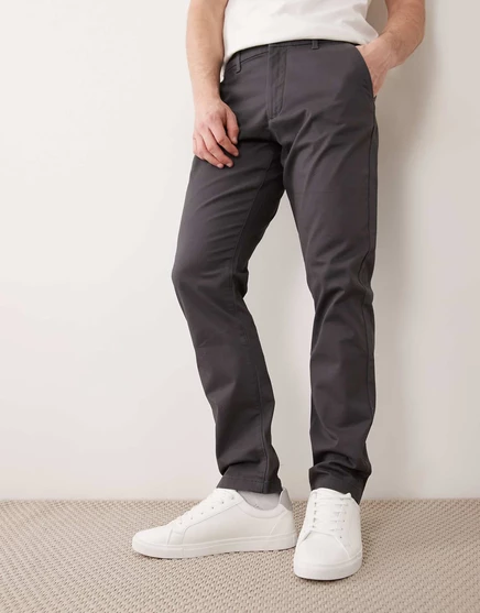 Узкие брюки-чиносы ASOS DESIGN серого цвета