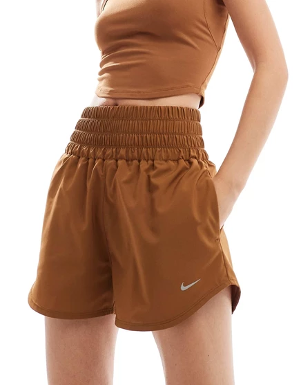 Шорты Nike Training One с высокой посадкой 3 дюйма коричневого цвета beige