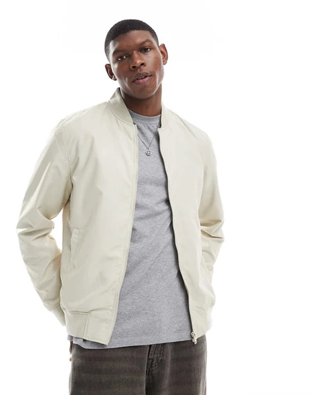 Легкая куртка-бомбер ASOS DESIGN из камня stone