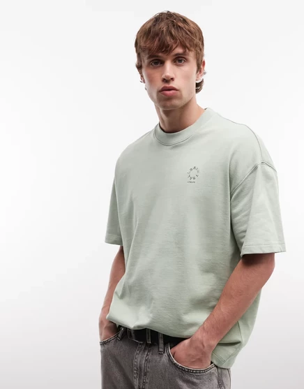 Мужская футболка AllSaints Haven, целадоновая