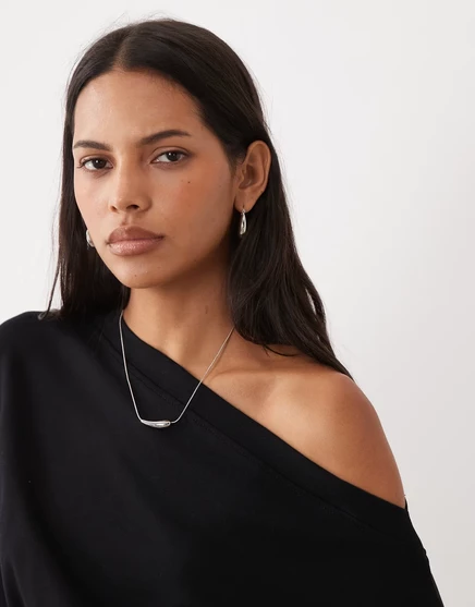 Женский топ ASOS Design со спущенными плечами, черный