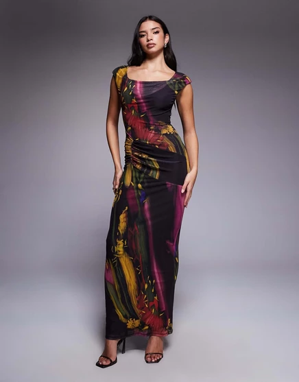  Платье миди ASOS DESIGN с цветочным принтом floral print