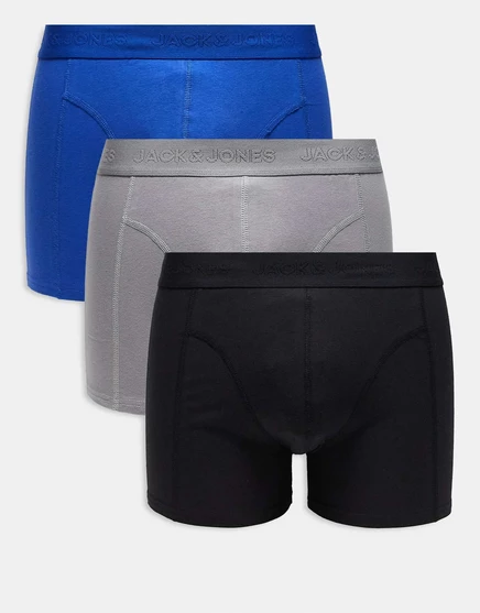 Мужские боксерские трусы Jack & Jones, 3 шт., черные/синие