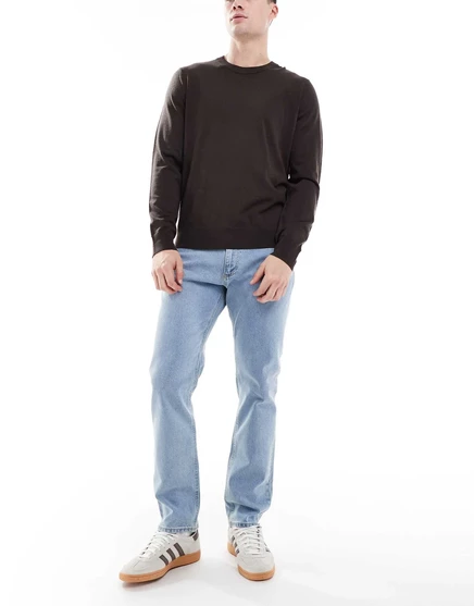Прямые джинсы Jack &Jones Clark светло-голубого цвета blue denim
