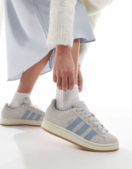 Женские кроссовки adidas Originals Campus 00s, серо‑кремово‑белые