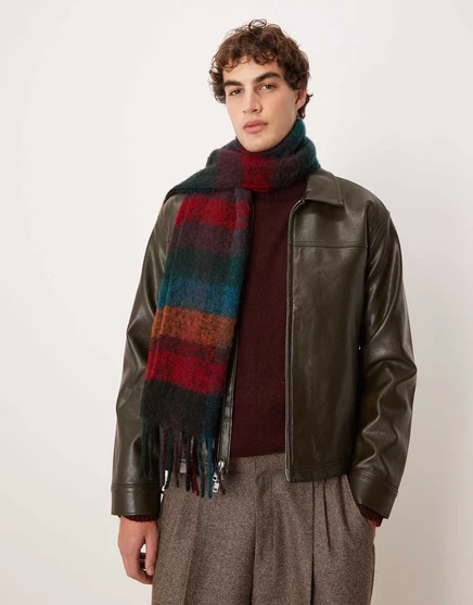 Красный клетчатый шарф от Paul Smith red