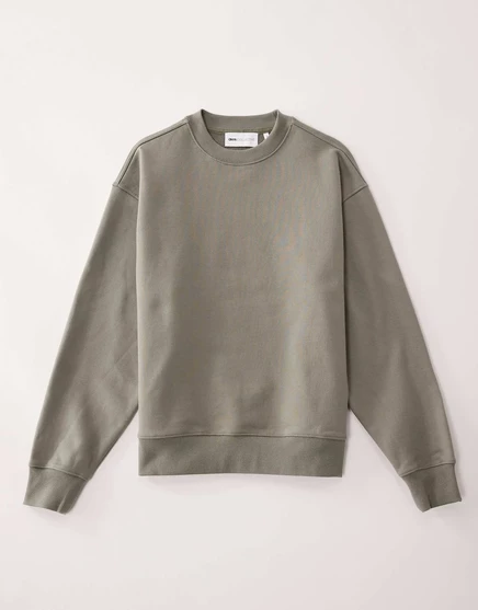 Фирменная толстовка ASOS COLLECTIVE AC-T-2571 с круглым вырезом в тяжелом весе бледно-хаки vetiver