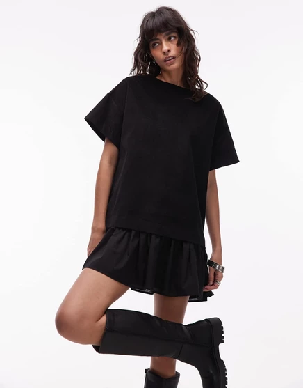 Женское платье-футболка ASOS Design, черное