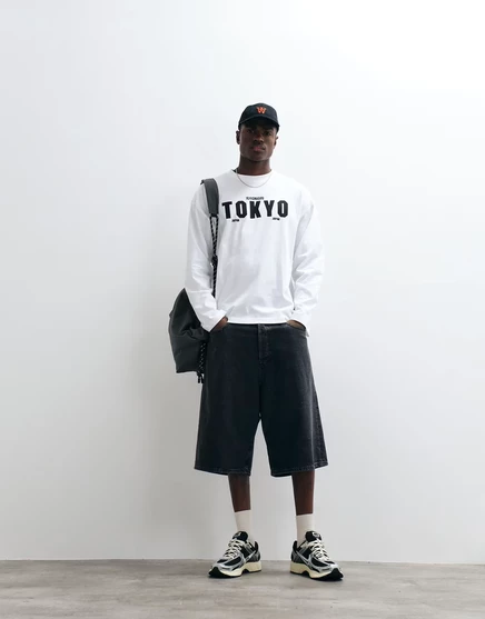Мужской лонгслив ASOS Design Tokyo, белый